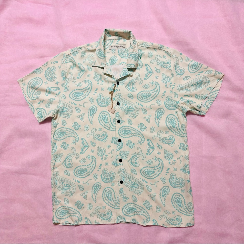 Paisley Print Casual Button-Down Shirt